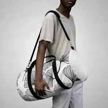 Load image into Gallery viewer, B&W Ginko Leaf Duffle Bag
